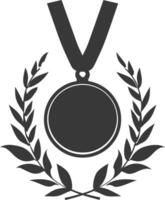 Silhouette Medal Award black color only vector