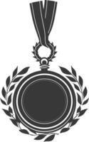 Silhouette Medal Award black color only vector