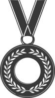 Silhouette Medal Award black color only vector