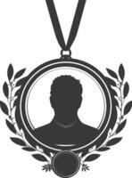 Silhouette Medal Award black color only vector