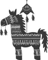 silueta mexicano piñata negro color solamente vector