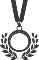 Silhouette Medal Award black color only vector