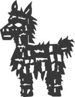 silueta mexicano piñata negro color solamente vector