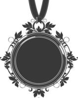 Silhouette Medal Award black color only vector