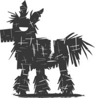 silueta mexicano piñata negro color solamente vector