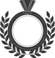 Silhouette Medal Award black color only vector