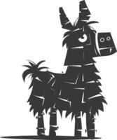 Silhouette mexican pinata black color only vector