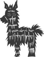 silueta mexicano piñata negro color solamente vector