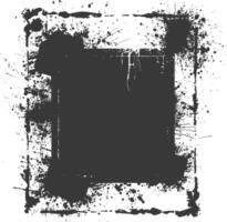 dirty texture border black color only vector