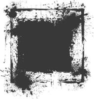 sucio textura frontera negro color solamente vector