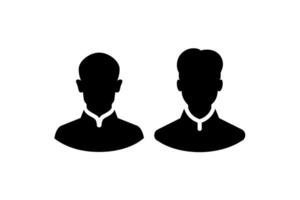 Silhouette Illustration of Two Male Figures vector