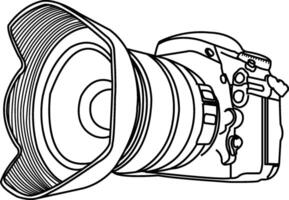 illustration of a black and white camera vector