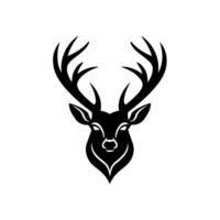 Stylized Deer Head with Antlers Illustration vector