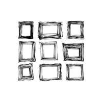 Hand-Drawn Abstract Picture Frames Collection vector