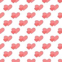 Seamless pattern with hand drawn heart doodle for decorative print, wrapping paper, greeting cards and fabric vector