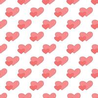 Seamless pattern with hand drawn heart doodle for decorative print, wrapping paper, greeting cards and fabric vector