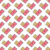 Seamless pattern with hand drawn heart doodle for decorative print, wrapping paper, greeting cards and fabric vector