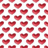 Seamless pattern with hand drawn heart doodle for decorative print, wrapping paper, greeting cards and fabric vector