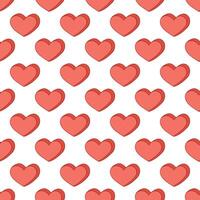 Seamless pattern with hand drawn heart doodle for decorative print, wrapping paper, greeting cards and fabric vector
