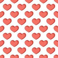 Seamless pattern with hand drawn heart doodle for decorative print, wrapping paper, greeting cards and fabric vector