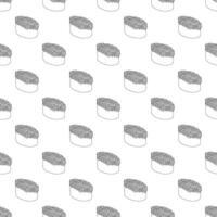 Seamless pattern with sushi for decorative print, wrapping paper, menu, wallpaper and fabric vector