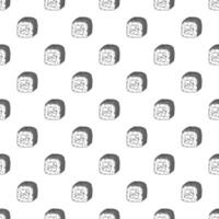 Seamless pattern with sushi roll for decorative print, wrapping paper, menu, wallpaper and fabric vector