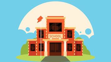 school building concept illustration vector