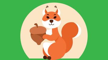 Chipmunk squirrel with nuts in hands isolated vector