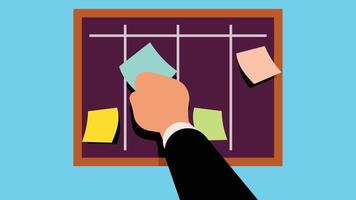 Task and project management with sticky notes vector