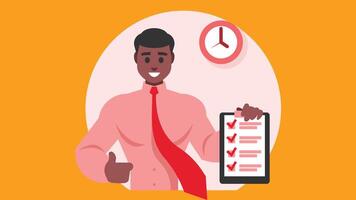 Time and performance management concept illustration vector