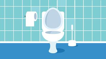 Bathroom interior with toilet illustration vector