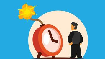 Time and performance management concept illustration vector