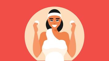 woman in a Spa and relaxing resort vector