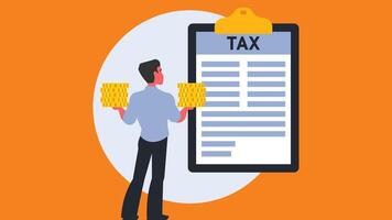 impuesto cálculo y valuación concepto financiero administración vector