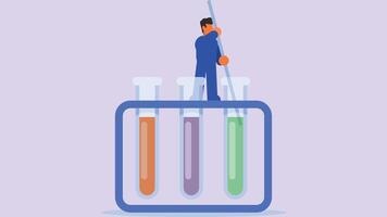science test tubes concept illustration vector