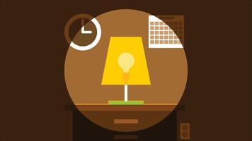 light bulb in a desk in the dark vector