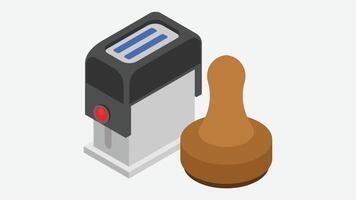 Types of stamps isolated vector