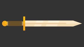 old traditional Sword isolated illustration vector