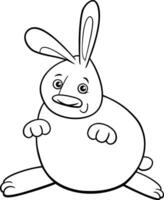 cartoon rabbit or bunny animal character coloring page vector