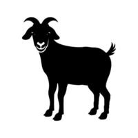 goat silhouette illustration. Eid al-Adha Mubarak Bakrid festival vector