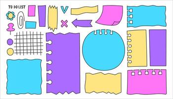 Colorful Notes Set vector