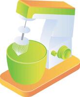 The electric mixer with stand of isometric style vector