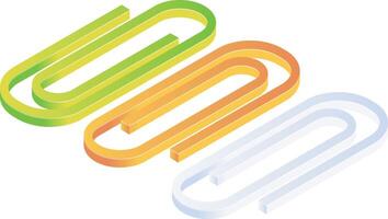 Paper clip of isometric style vector