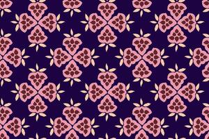 Colorful seamless pattern with abstract geometric shapes on a dark blue background. Creative small forms with tiny dots, drops, spots, snowflakes, circles printing. hand drawing sketch. vector