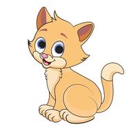 Little Cute Cat Cartoon design vector