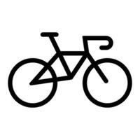 Simple road bike icon. vector