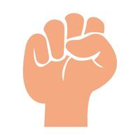 Flat design fist icon. Force. Power. vector