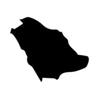 Saudi Arabia map silhouette icon. vector