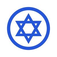 Round Jewish Symbol. Israel. vector