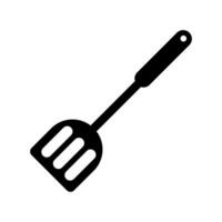 utensilios de cocina espátula icono. tornero icono. vector
